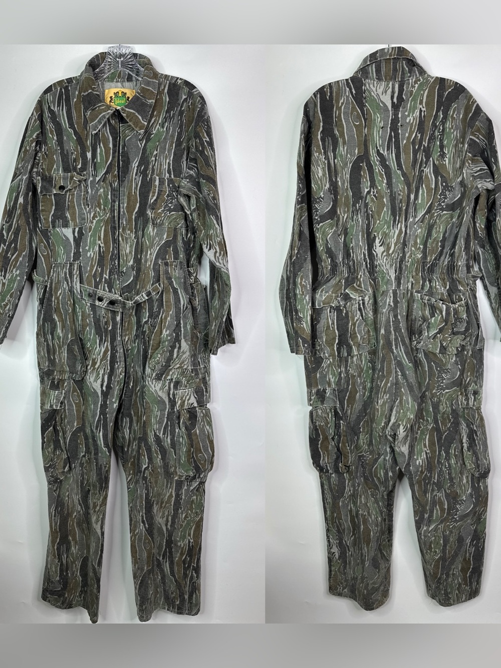 Vintage Ideal Camo Hunting Coveralls Size XL